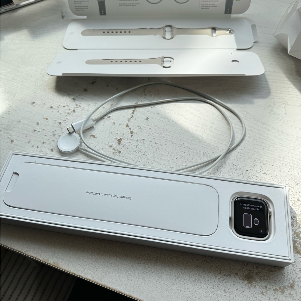 GPS & Cellular Series 7 Apple Watch with White Band